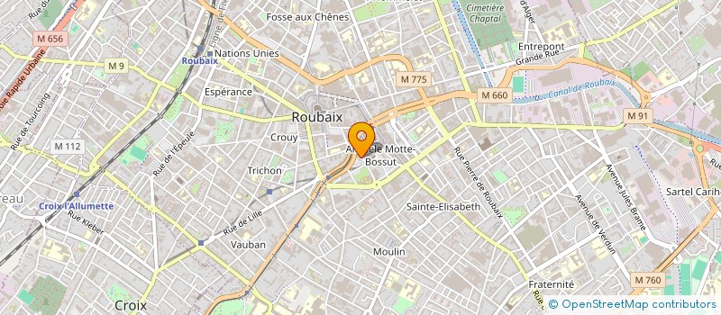 localisation de l'entreprise CAB DU DOCTEUR JEAN-MICHEL GODCHAUX  ROUBAIX