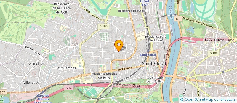 localisation de l'entreprise CAB IN TOUR à SAINT-CLOUD