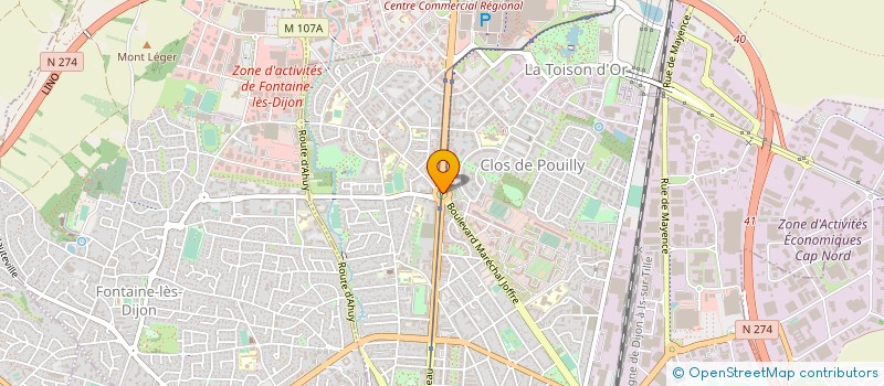 localisation de l'entreprise CAB KINE REEDUC BALNEO PT MEDICAL à DIJON