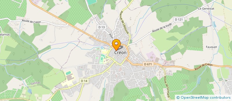 localisation de l'entreprise CAB KINES & PISC MEDIC COSTET SAUVEROCHE  CREON