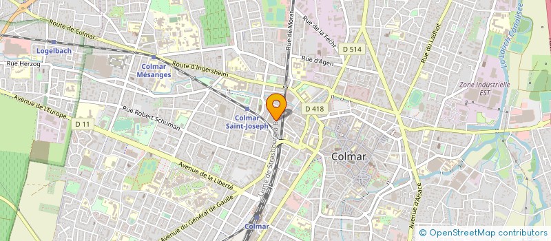 localisation de l'entreprise CAB OPHTALMOLOGIE DR NATHALIE KENNEL  COLMAR