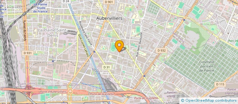 localisation de l'entreprise CAB'ORTHO  AUBERVILLIERS