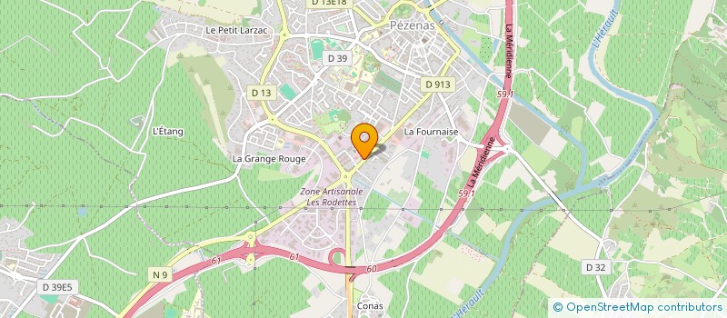 localisation de l'entreprise CABACA  PEZENAS