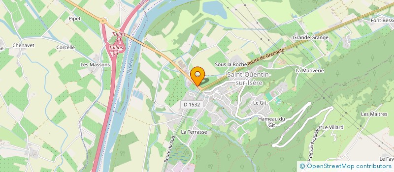 localisation de l'entreprise CABANA'PIZZA  SAINT-QUENTIN-SUR-ISERE