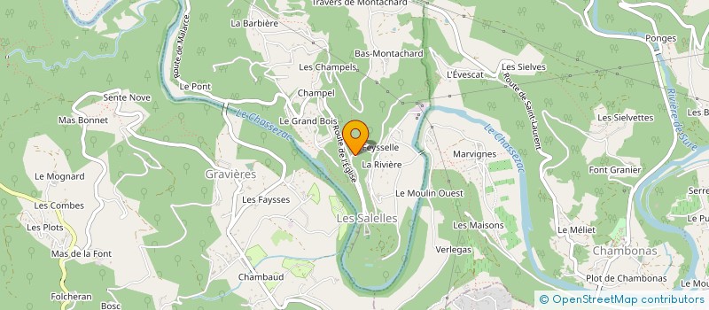 localisation de l'entreprise CABANES & SPA ARDECHE  LES SALELLES