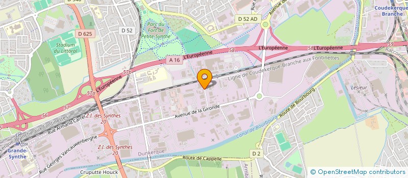 localisation de l'entreprise CABANON à DUNKERQUE