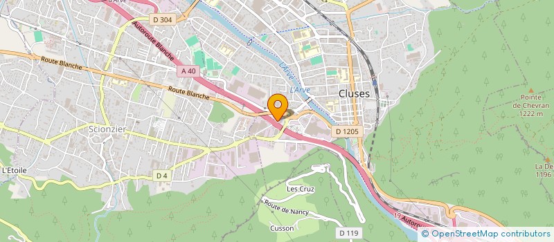 localisation de l'entreprise CABARET DU MONT-BLANC LES CHOUCAS  CLUSES