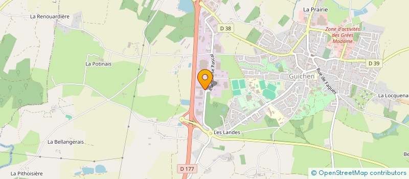 localisation de l'entreprise CABAS FRANCE PRODUCTION  GUICHEN