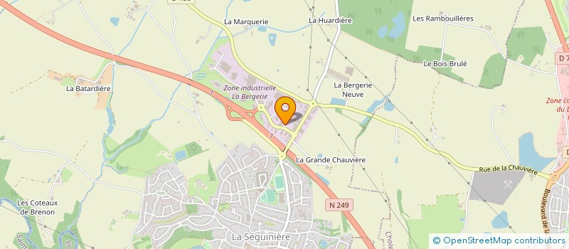localisation de l'entreprise CABELEF à LA SEGUINIERE