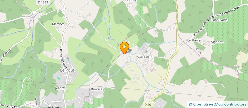 localisation de l'entreprise CABERAL  CURSAN