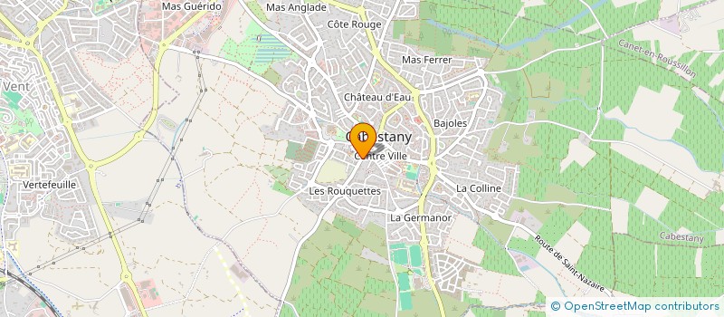 localisation de l'entreprise CABESTANY OLYMPIQUE CULTUREL RUGBY  CABESTANY