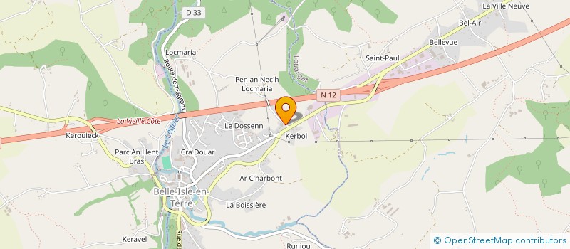 localisation de l'entreprise CABI FINANCES à BELLE ISLE EN TERRE