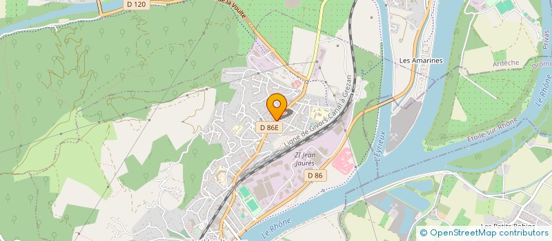 localisation de l'entreprise CABIMEDVAL  LA-VOULTE-SUR-RHONE