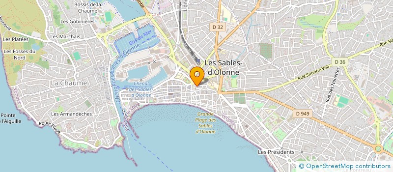 localisation de l'entreprise CABIN OPHTAL LEMOINE & MORICHAU BEAUCHAN à LES SABLES D'OLONNE