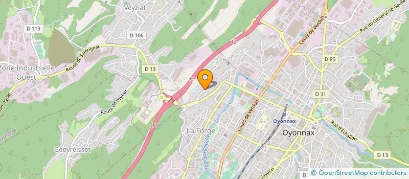 localisation de l'entreprise CABINET 2F DV à OYONNAX