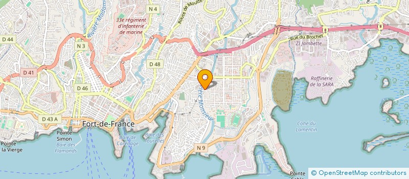 localisation de l'entreprise CABINET ABDELLI  FORT-DE-FRANCE