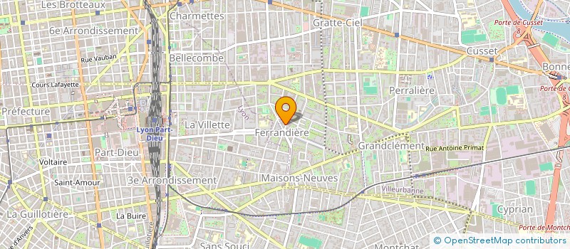 localisation de l'entreprise CABINET ANCETTE ET ASSOCIES  VILLEURBANNE