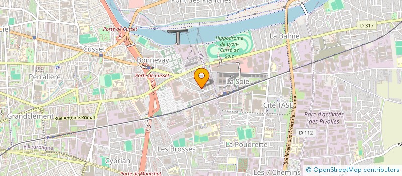 localisation de l'entreprise CABINET ANNE-SOPHIE GODEFROY à VILLEURBANNE