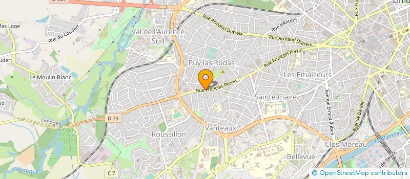 localisation de l'entreprise CABINET ARNAUD VERIN à LIMOGES