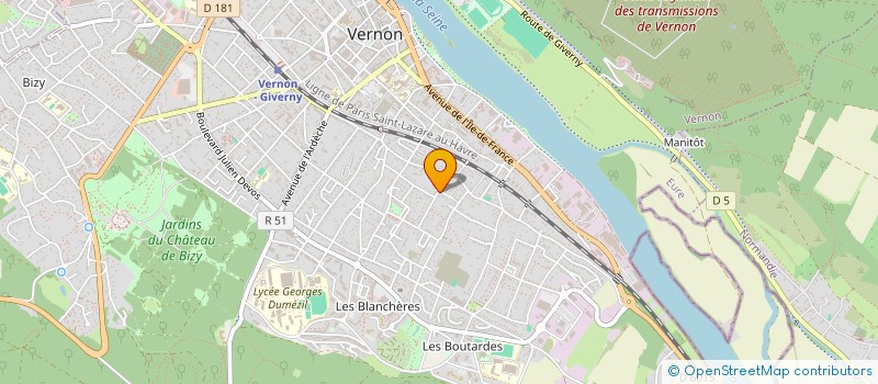 localisation de l'entreprise CABINET BASTET  VERNON