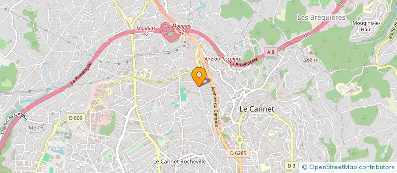 localisation de l'entreprise CABINET BEA à LE CANNET