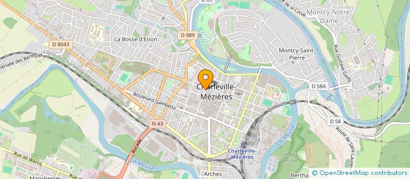 localisation de l'entreprise CABINET BERG-MARCONNET GEOMETRE-EXPERT  CHARLEVILLE-MEZIERES