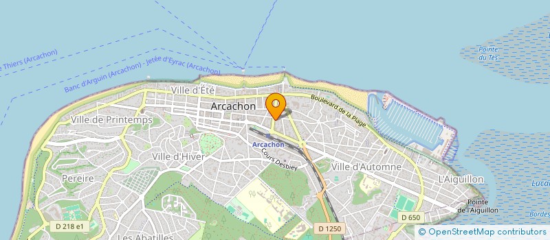 localisation de l'entreprise CABINET BIDABE SARL à ARCACHON