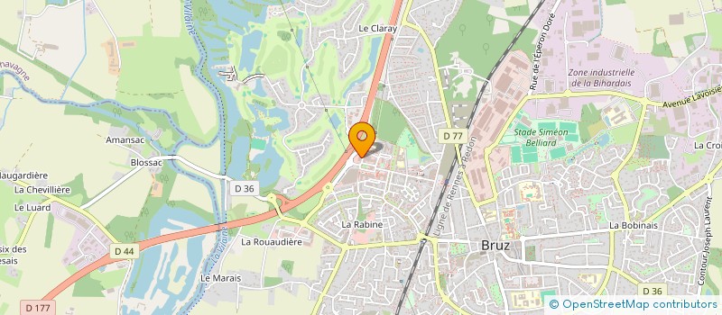 localisation de l'entreprise CABINET BRUZ-CHIROPRAXIE  BRUZ