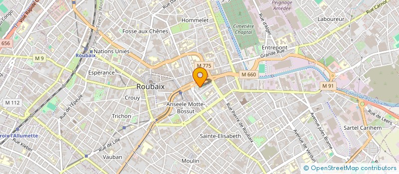 localisation de l'entreprise CABINET BXE  ROUBAIX