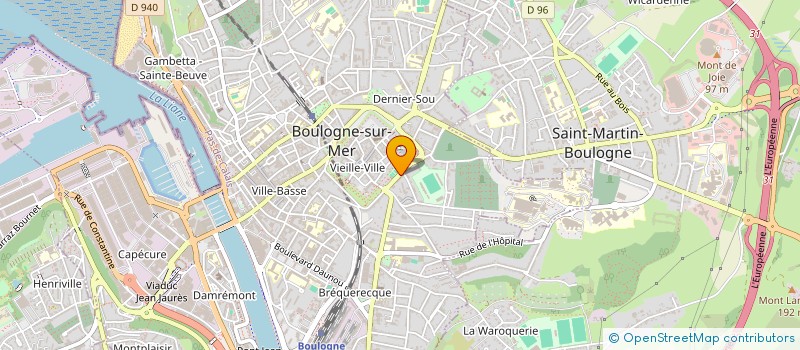 localisation de l'entreprise CABINET CHATEAU-WAQUET DEBAVELAERE  BOULOGNE-SUR-MER