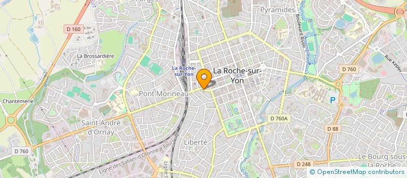 localisation de l'entreprise CABINET CHIROPRATIQUE ARNAUD GUILLET à LA ROCHE-SUR-YON