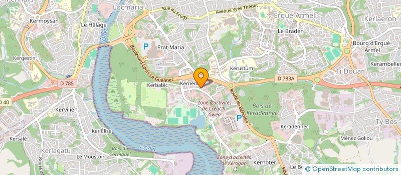 localisation de l'entreprise CABINET CHRISTOPHE BOUHET à QUIMPER