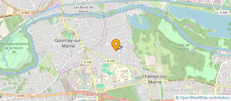 localisation de l'entreprise CABINET CMA EPILATION HAUTE FREQUENCE à CHAMPS-SUR-MARNE