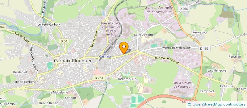localisation de l'entreprise CABINET CORLOUER à CARHAIX-PLOUGUER