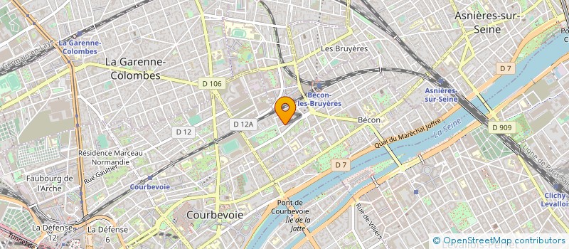 localisation de l'entreprise CABINET D'ASSURANCES BUISSON à COURBEVOIE