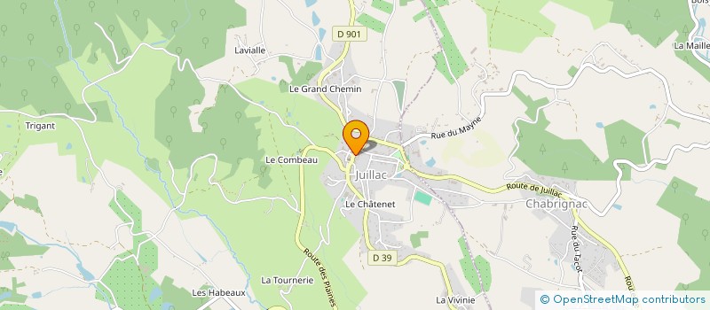 localisation de l'entreprise CABINET D'ASSURANCES JARRIGE  JUILLAC