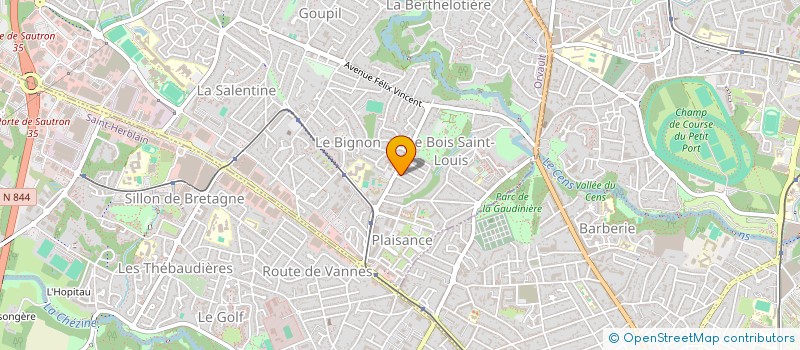 localisation de l'entreprise CABINET D'ECHOGRAHIE OBSTETRICALE ET GYNECOLOGIE NANTES PONT DU CENS à ORVAULT