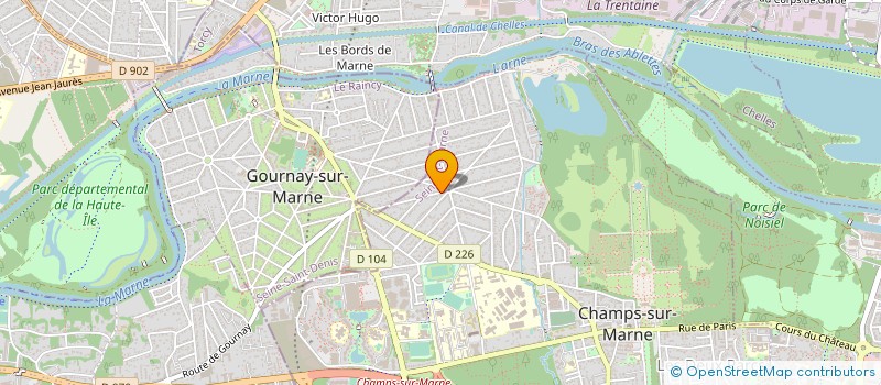 localisation de l'entreprise CABINET D'ECONOMIE DELPORTE à CHAMPS-SUR-MARNE