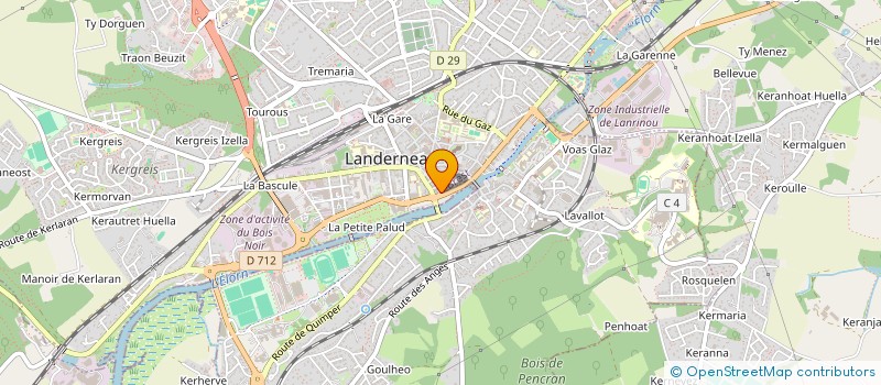 localisation de l'entreprise CABINET D'ERGOTHERAPIE AVEL VOR à LANDERNEAU