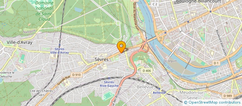 localisation de l'entreprise CABINET D'ETUDES RENE MARTIN à SEVRES