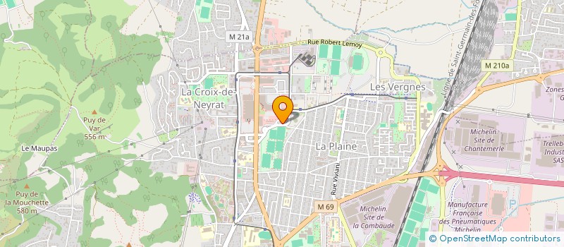 localisation de l'entreprise CABINET D'ETUDES TECHNIQUES MECANIQUE  CLERMONT-FERRAND