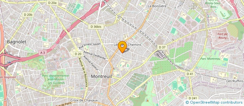 localisation de l'entreprise CABINET D'EXPERTISE COMPTABLE 7 CHEMINS à MONTREUIL