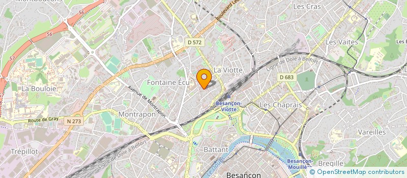localisation de l'entreprise CABINET D'EXPERTISE COMPTABLE ALAIN MARY  BESANCON
