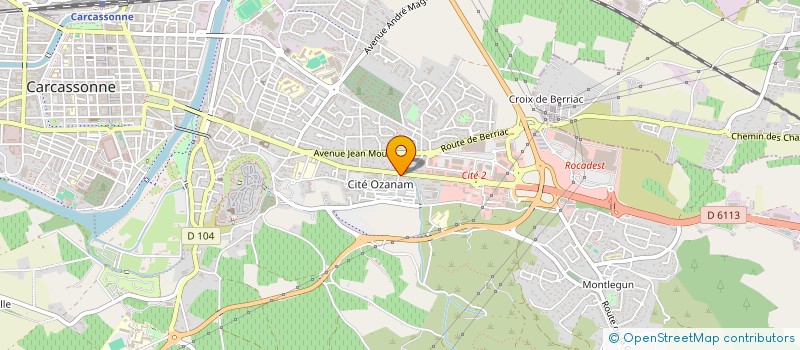 localisation de l'entreprise CABINET D'EXPERTISE COMPTABLE FABRICE COLL CONSEIL  CARCASSONNE