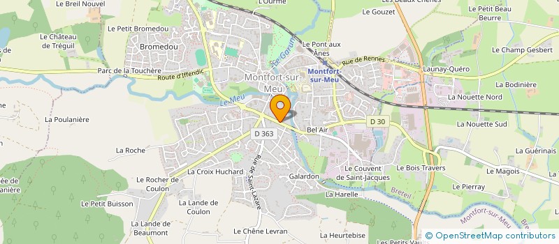 localisation de l'entreprise CABINET D'EXPERTISE COMPTABLE PHILIPPE JANIER  MONTFORT-SUR-MEU