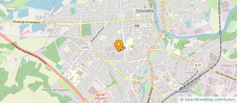 localisation de l'entreprise CABINET D'EXPERTISE MEDICAL JEANNE D'ARC à SOISSONS