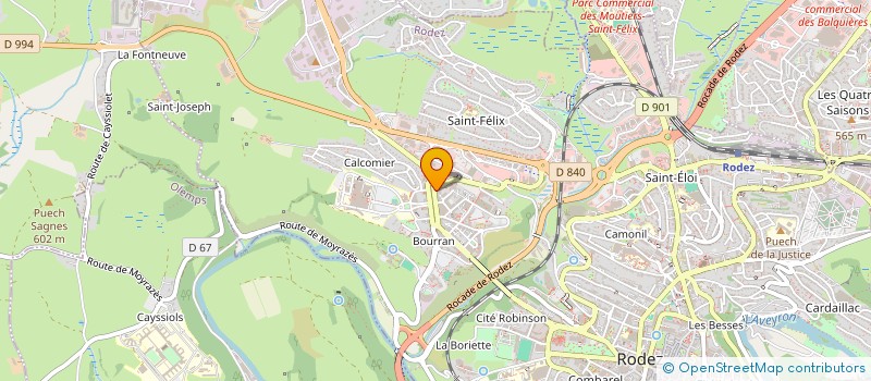 localisation de l'entreprise CABINET D'EXPERTISE SEGUY à RODEZ
