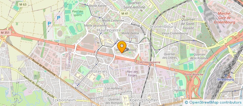 localisation de l'entreprise CABINET D'INFIRMIERE LIBERAL DE MADAME HANNANE KOUSSA à STRASBOURG