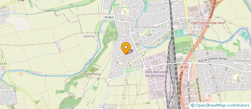 localisation de l'entreprise CABINET D'INFIRMIERES JACQUES-AMARA  MUNDOLSHEIM