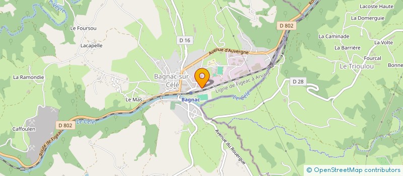 localisation de l'entreprise CABINET D'INFIRMIERES MMES EXE BUISSON PICAROUGNE LAVIOLETTE  BAGNAC-SUR-CELE